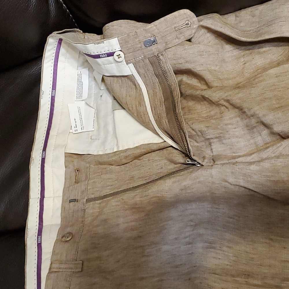 Hiltl Classic Fit Linen Slacks 36x32 - Picture 2 of 6